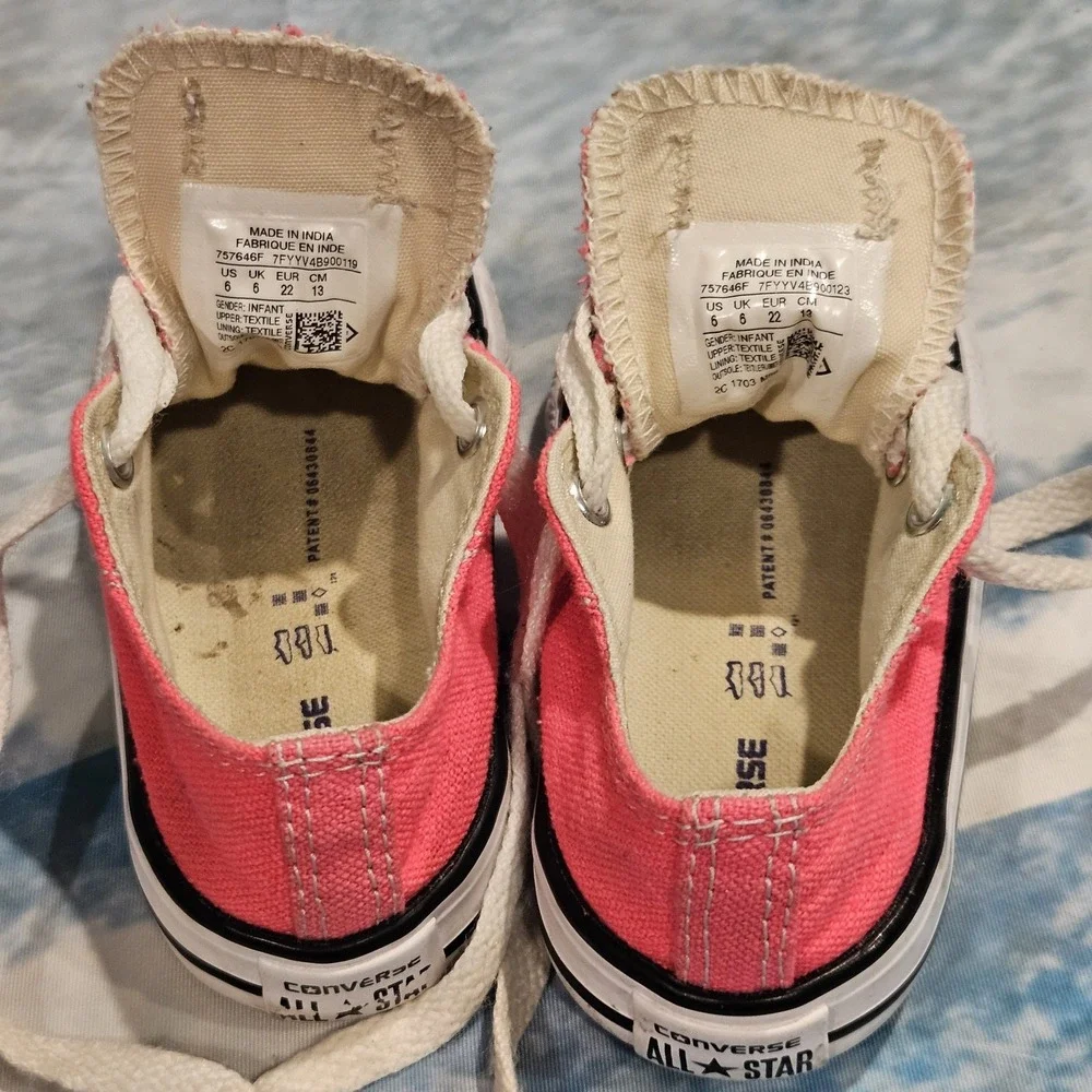 Converse All Star Toddler Girls Size 6 Hot Pink Low‎ Top Sneakers